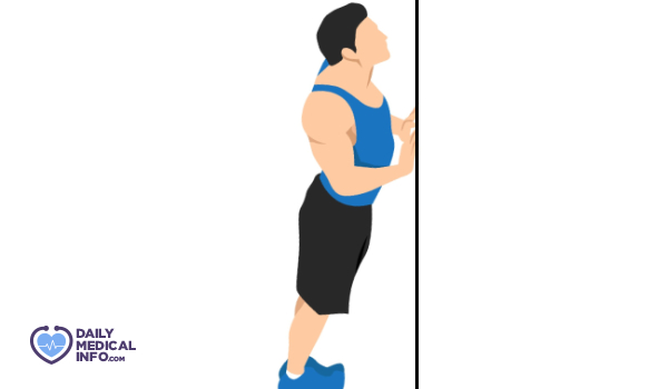 تمارين الانفصال العضلي للبطن - تمرين الضغط على الحائط